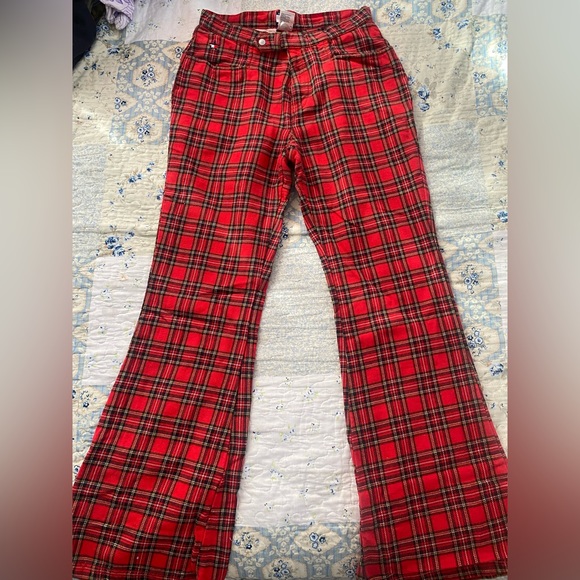 Vintage Tommy Flaired plaid pants - Picture 1 of 6